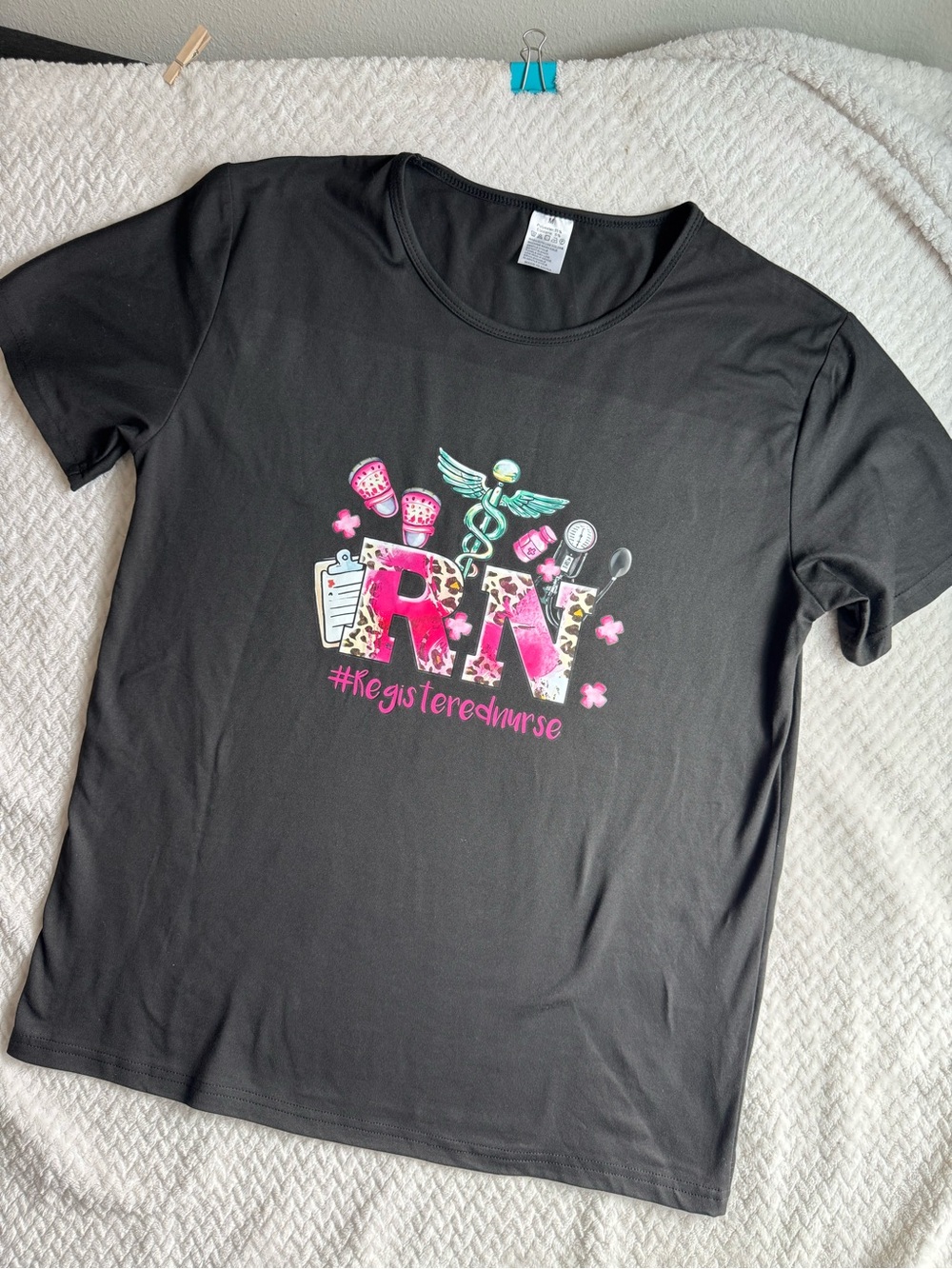Registered Nurse RN Graphic Tee - Black
